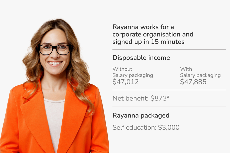 QLD corporate salary sacrifice comparison graphic.